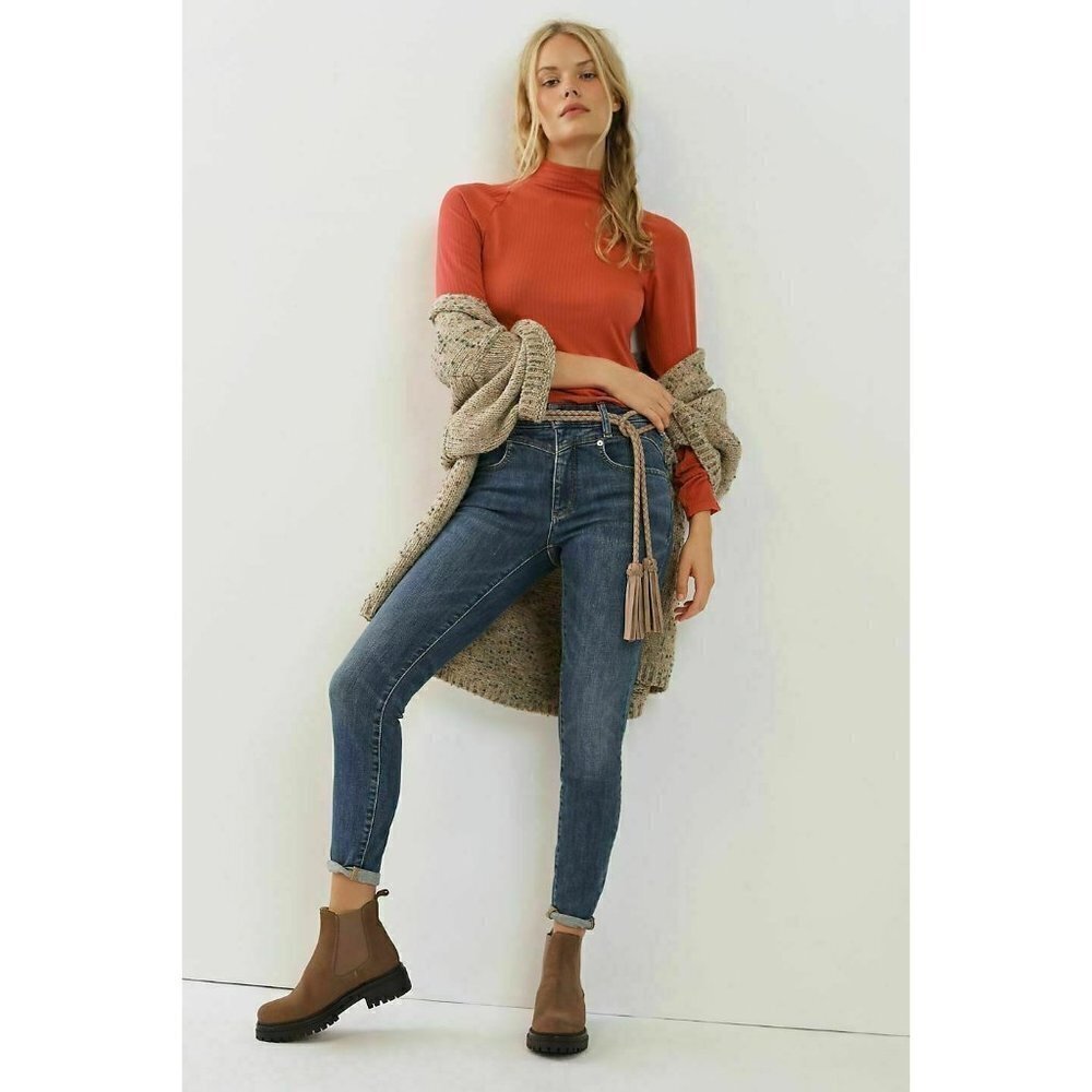 NWT Anthropologie Iris High-Rise Skinny Jeans 25 $128 Blue